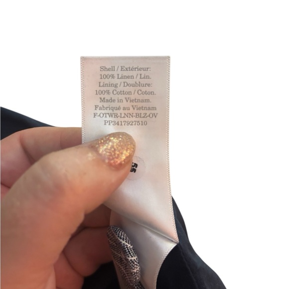 🎬🎬🎬EUC Everlane The Linen Oversized Blazer Size 12 🎬🎬🎬 - Picture 9 of 13